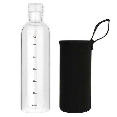 Gourde - Bouteille d'eau - Bouteille d'eau - 1 litre - Marquage du temps - Motivation Gourde - Bouteille d'eau - Bouteille d'eau - 1 litre - Marquage du temps - Motivation