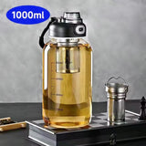 Gourde en verre bouchon sport