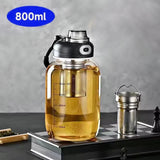 Gourde en verre bouchon sport