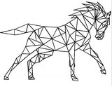 motif cheval polygone